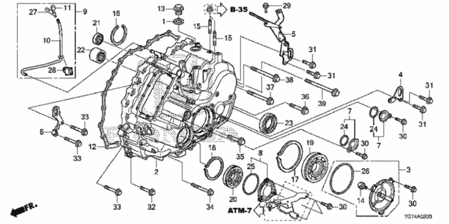 AT Transmission Case (6AT) for 2016 Honda Pilot #0