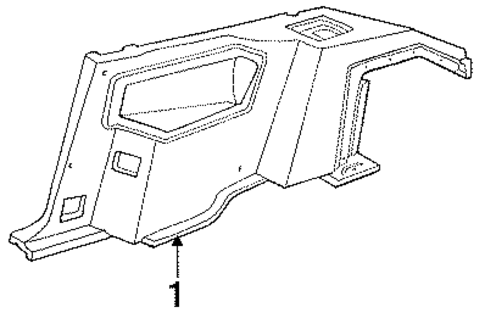 Interior Trim - Quarter Panels for 1990 Ford Escort #0