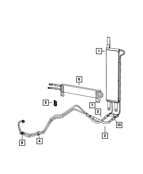 Transmission Oil Cooler, and Lines for 2009 Dodge Durango #0
