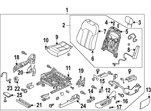Driver Seat Components for 2024 Mazda CX-90 #0