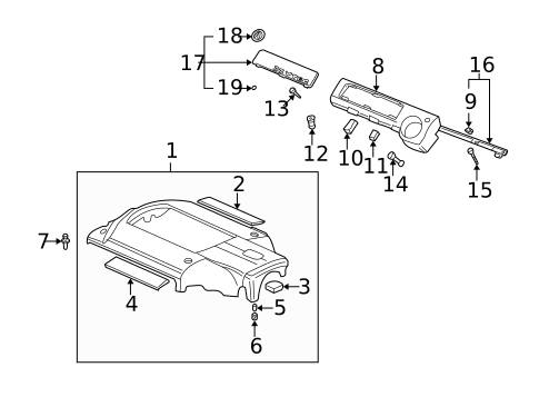 Engine Appearance Cover for 2001 Acura TL #0