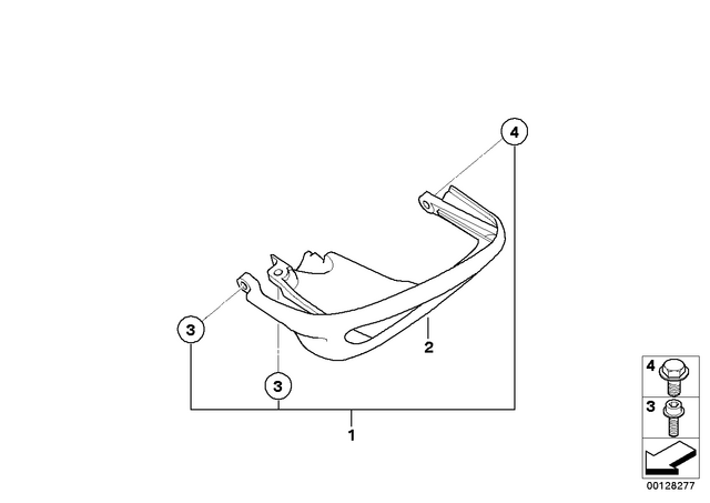46717675688 - : Safety Bar For Double-Ignition, Right for BMW-Motorrad Image