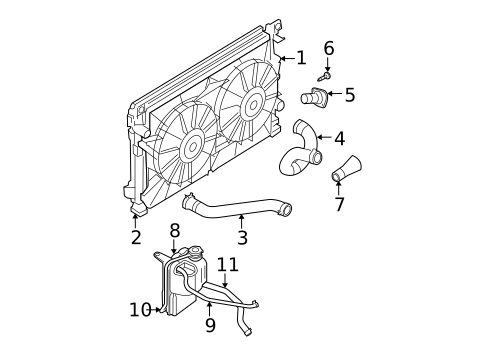 Radiator & Components for 2004 Chrysler Pacifica #0