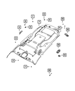 5SA77DX9AB - Interior Trim: Dome Lamp Bezel for Mopar Image image