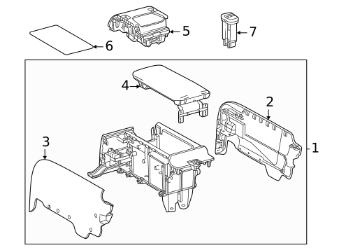 Rear Console for 2020 Toyota Mirai #0