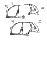 5066398AF - Body Sheet Metal Except Doors: Body Side Aperture Front Panel Package, Right for Mopar Image image