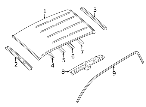 Roof & Components for 2006 Mercury Mariner #1
