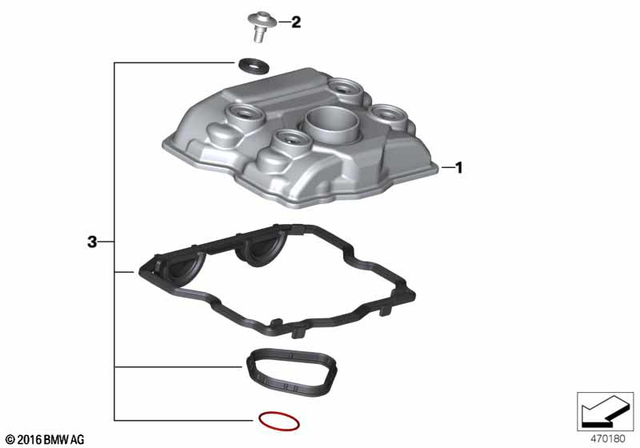 11128562742 - : Cylinder Head Cover for BMW-Motorrad Image