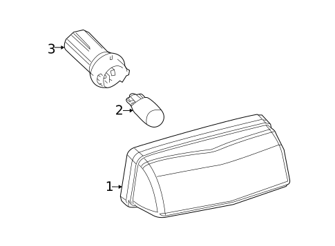 License Lamps for 2021 Toyota C-HR #1