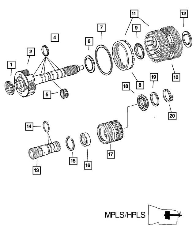 52107927AA - Automatic Transmission 5 Speed [DGJ]: Needle Bearing for Mopar Image