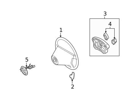Steering Wheel & Trim for 2008 Mercedes-Benz CLK 350 #0