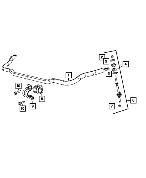 Front Stabilizer Bar for 2019 Ram 1500 Classic #0