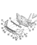 5MK08TZZAA - Frame, Bumper and Fascia: Rear Upper Fascia for Mopar Image