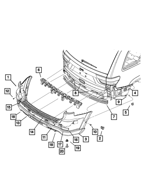 Rear Bumper and Fascia for 2013 Jeep Grand Cherokee #0
