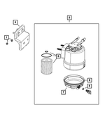 57008268AA - Fuel and Accelerator Pedal: Fuel Filter Bracket for Ram: 2500, 3500 Image