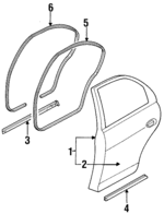 K2A172780 - Body: Lower Weather-strip for Kia: Sephia Image