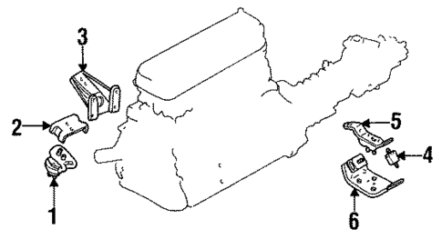 Engine Mounting for 1987 Mazda B2600 #1
