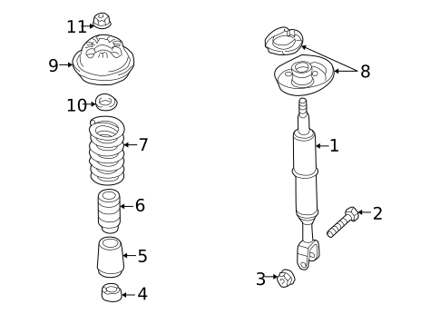Struts & Components for 2005 Audi A4 #1