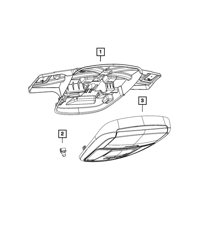 5108265AC - Interior Trim: Overhead Console Retainer for Mopar Image