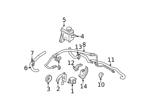 Pump & Hoses for 2001 Volvo S40 #0