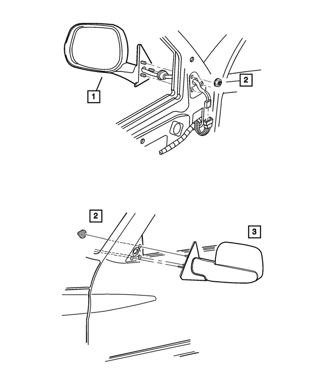 55076488AG - Doors and Related Parts: Outside Rearview Mirror, Right for Mopar Image