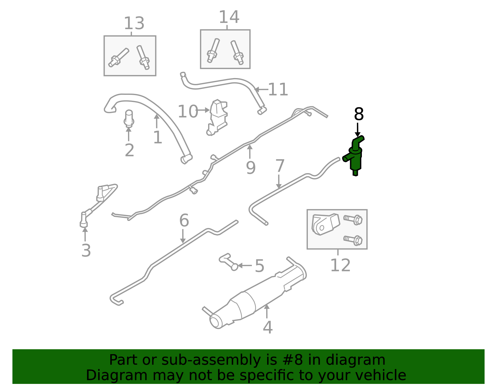 2002-2010 Ford Vapor Canister Purge Solenoid 6L2Z-9F945-AA