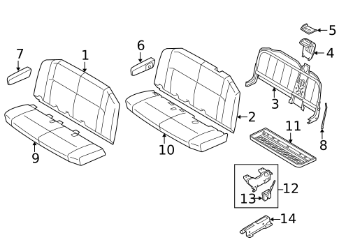 Rear Seat Components for 2013 Ford E-150 #0