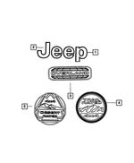 68540635AA - Exterior Ornamentation: Front Fender Nameplate, Right Or Left for Mopar Image