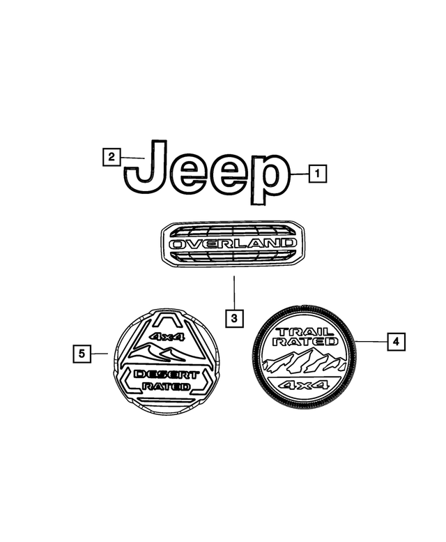 68498488AA - Exterior Ornamentation: Front Fender Medallion, Right Or Left for Mopar Image