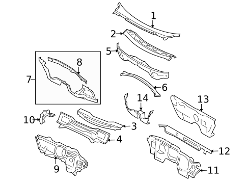 Cowl for 2016 Volkswagen Eos #0