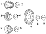 15693428 - Suspension: Wheel Cover for Chevrolet: C1500, C2500, C3500, K1500 Pickup, K2500 Pickup, K3500 Pickup, Suburban C1500, Suburban K1500 | GMC: C1500 Pickup, C2500 Pickup, C3500 Pickup, K1500 Pickup, K2500 Pickup, K3500 Pickup Image