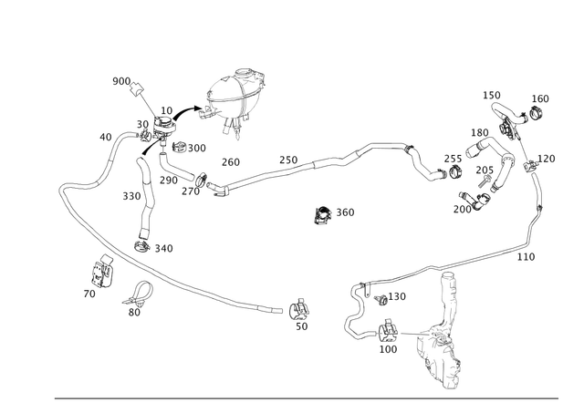 2048306496 - : Hose Line for Mercedes-Benz Image