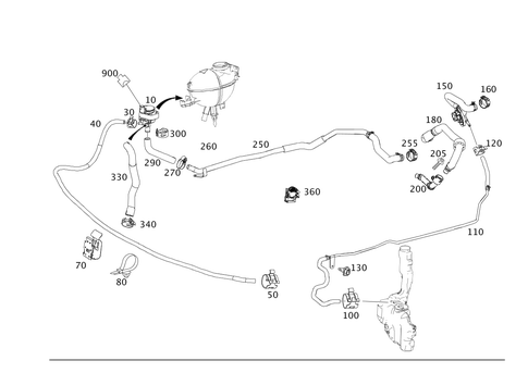 Heating Water Line for 2008 Mercedes-Benz C350 #0