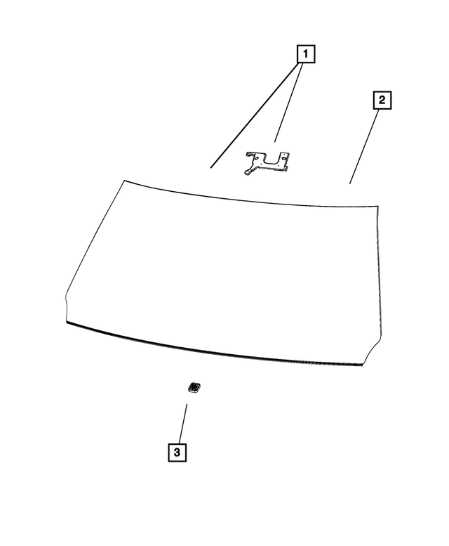 « 68371467AC – Glass : Pare-brise pour Mopar Image »