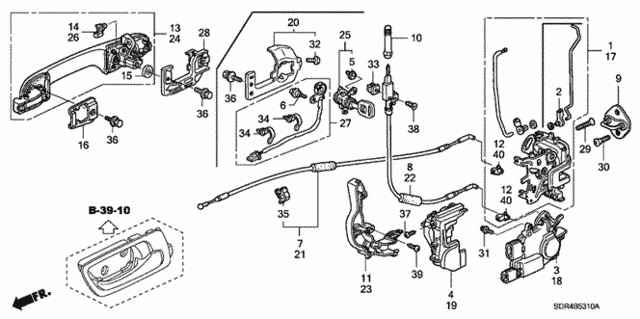 Front Door Locks - Outer Handle for 2007 Honda Accord #0