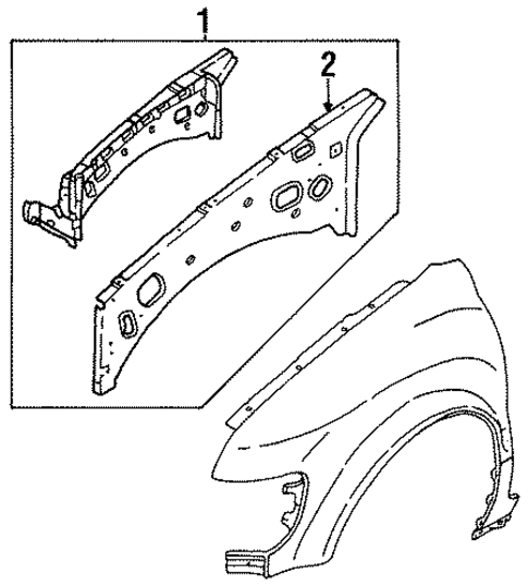 Structural Components & Rails for 1995 Kia Sportage #0