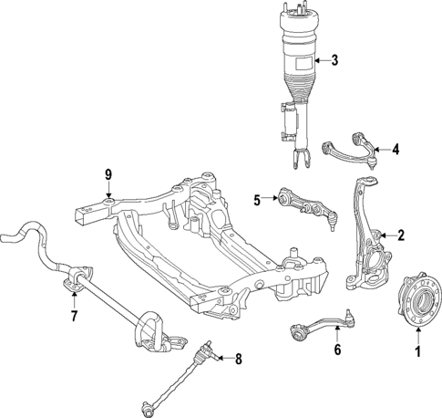 Front Suspension for 2015 Mercedes-Benz C400 #0