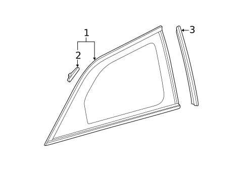 Glass - Side Panel for 2014 Honda Odyssey #0