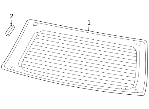 Glass - Lift Gate for 2009 Dodge Durango #0