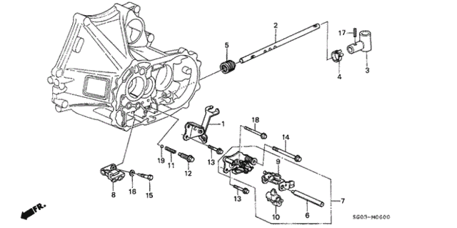 MT Shift Rod - Shift Holder for 1990 Acura Legend #1
