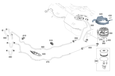Fuel Lines, Diesel Vehicles for 2025 Mercedes-Benz GLB35 AMG #0