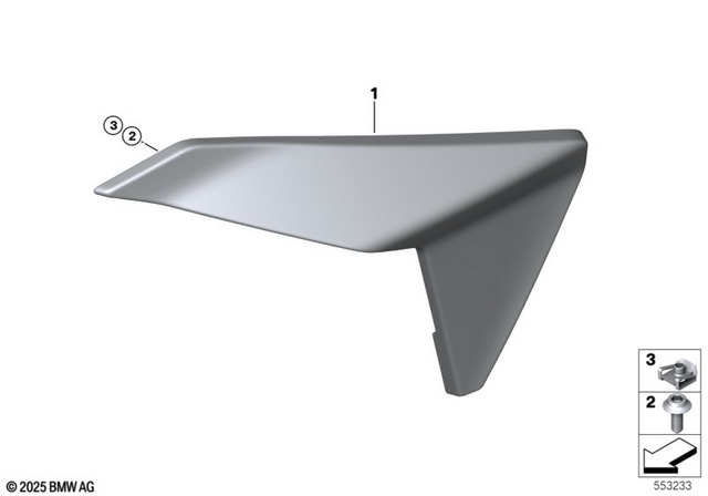 46638558358 - Frame and Mounting Parts: Body Screw without Shoulder - M5X14 for BMW-Motorrad Image