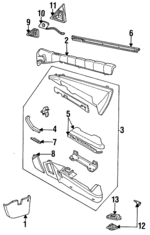 1645385 - Body: Cowl Trim for Cadillac: Allante Image