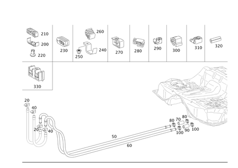 Fuel Lines, Diesel Vehicles for 2005 Mercedes-Benz S500 #0
