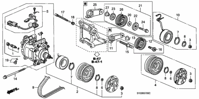 A/C Compressor for 2001 Honda CR-V #0