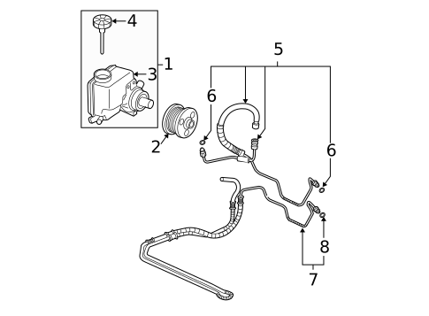 Pump & Hoses for 2004 Pontiac Grand Prix #0