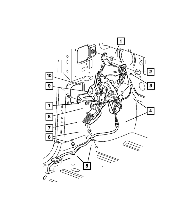 52013000AB - Parking Brake: Parking Brake Cable, Front for Mopar Image