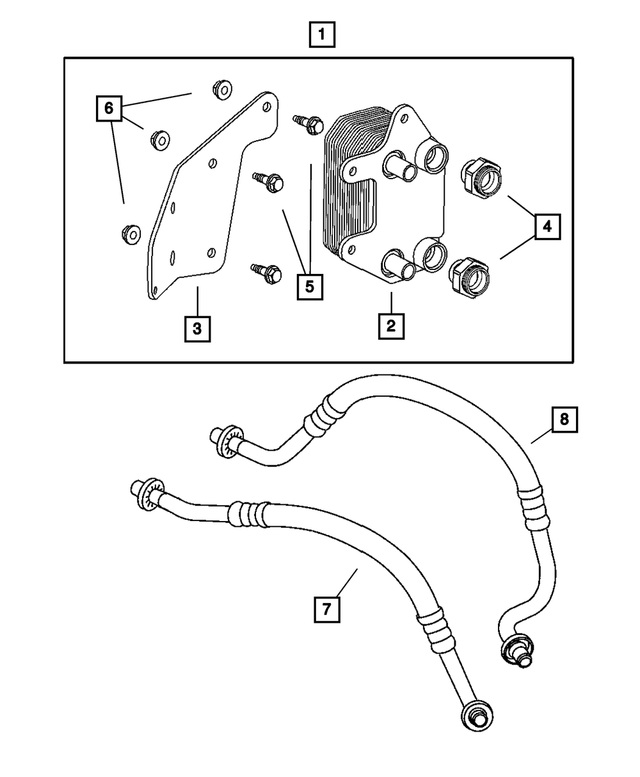 5290014AE - Engine 8.3L Ten Cylinder [EWC]: Engine Oil Cooler for Mopar Image