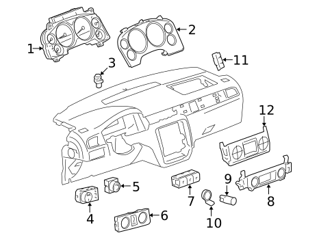 Cluster & Switches for 2008 Chevrolet Tahoe #0