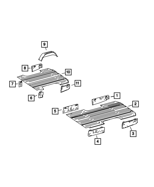 68008352AA - Body Sheet Metal Except Doors: Support for Dodge: Sprinter 2500, Sprinter 3500 Image